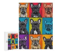 Puzzle Per Adolescenti 500 PCS French Bulldog Pop Art Puzzle Per Adolescenti Giochi Rilassanti Assemblaggio Di Modelli Regali Unici Per Compleanno E Natale 500 PCS