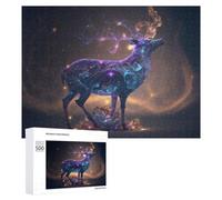 Puzzle Per Adolescenti 500 PCS Galactic Deer Cosmic Artwork -6 Puzzle Per Adulti Giochi Rilassanti Ma Divertenti E Umoristici Sfida Da Completare 500 PCS