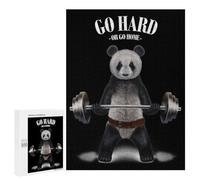 Puzzle Per Adolescenti 500 PCS Giant Panda Weightlifting Puzzle Per Adulti Gioco Rompicapo Difficile Difficile Unico Compleanno E Regali 500 PCS