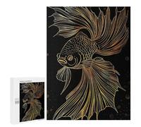 Puzzle Per Adolescenti 500 PCS Golden Lion Koi Fish Puzzle Divertenti Da Assemblare, Modelli, Regali Unici Per Compleanno E Natale 500 PCS