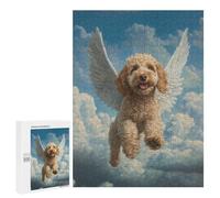Puzzle Per Adolescenti 500 PCS Goldendoodle Dog Flying in The Sky Goldendoodle Remembrance Wall Art Puzzle Per Adulti Giochi Rilassanti Ma Divertenti E Umoristici Regali Unici Per Compleanno E Natale