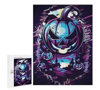 Puzzle Per Adolescenti 500 PCS Halloween Pumpkin Glitch Art Puzzle Per Adolescenti Giocattoli Fai Da Te Vacanze A Casa Passatempo Divertimento Attività A Casa, 500 PCS