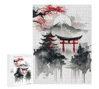 Puzzle Per Adolescenti 500 PCS Japan Scenery Ink Wash 2 Puzzle Divertenti Da Assemblare, Modelli, Regali Unici Per Compleanno E Natale 500 PCS