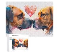 Puzzle Per Adolescenti 500 PCS Love Between Two Dogs -1 Puzzle, Gioco Rompicapo, Regalo Di Compleanno, Attività Divertenti Da Fare A Casa, 500 PCS