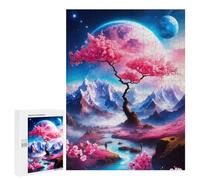 Puzzle Per Adolescenti 500 PCS Magic Pink Tree Puzzle Per Adulti Giochi Rilassanti Assemblaggio Di Modelli Interazione Genitore-figlio 500 PCS