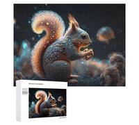 Puzzle Per Adolescenti 500 PCS Magical Glittering Squirrel in Space -1 Puzzle Per Adulti Giochi Rilassanti Decorazione Da Parete Ottimo Regalo Per I Giocatori 500 PCS