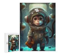 Puzzle Per Adolescenti 500 PCS Monkey Astronaut in Space Suit-1 Puzzle Per Adulti Giochi Rilassanti Gara Di Velocità Manuale Sfida Da Completare 500 PCS