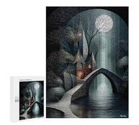 Puzzle Per Adolescenti 500 PCS Moonlit Bridge to The Hidden Keep Puzzle Per Adulti Giochi Rilassanti Analisi E Logica Divertimento Attività A Casa, 500 PCS