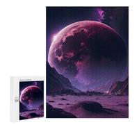 Puzzle Per Adolescenti 500 PCS Moonlit Desert Landscape Puzzle Per Adulti Giochi Rilassanti Assemblaggio Di Modelli Interazione Genitore-figlio 500 PCS