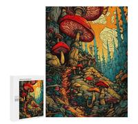 Puzzle Per Adolescenti 500 PCS Mystical Mushroom Forest-2 Puzzle Per Adulti Giochi Per Famiglie Decorazione Per La Casa Regali Di Natale E Compleanno 500 PCS