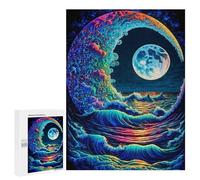 Puzzle Per Adolescenti 500 PCS Ocean Wave Moonlit Night Puzzle Divertenti Da Assemblare, Modelli, Regali Unici Per Compleanno E Natale 500 PCS