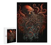 Puzzle Per Adolescenti 500 PCS Octopus Horror Illustration Puzzle Per Adulti Gioco Rompicapo Difficile Difficile Unico Compleanno E Regali 500 PCS