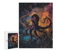 Puzzle Per Adolescenti 500 PCS Octopus Silhouette Galaxy Puzzle Divertenti Da Assemblare, Modelli, Regali Unici Per Compleanno E Natale 500 PCS
