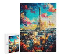 Puzzle Per Adolescenti 500 PCS Paris Overview Art Puzzle Per Adulti Gioco Rompicapo Difficile Difficile Unico Compleanno E Regali 500 PCS