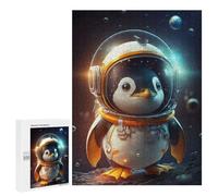Puzzle Per Adolescenti 500 PCS Penguin Astronaut in Space Puzzle Per Adulti Giochi Rilassanti Assemblaggio Di Modelli Interazione Genitore-figlio 500 PCS