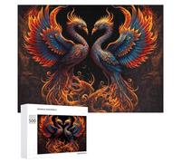 Puzzle Per Adolescenti 500 PCS Phoenixes in Flames A Mythical Dance of Fire And Light Puzzle Per Adulti Giocattolo Decorazione Da Parete Vacanza A Casa Passatempo Per Compleanno, Natale 500 PCS