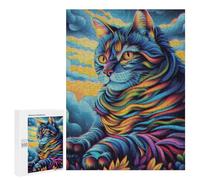 Puzzle Per Adolescenti 500 PCS Portrait Cat Retro Puzzle Divertenti Da Assemblare, Modelli, Regali Unici Per Compleanno E Natale 500 PCS