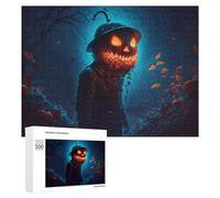 Puzzle Per Adolescenti 500 PCS Pumpkin Head in The Dark Forest Puzzle Per Adulti Gioco Rompicapo Difficile Difficile Unico Compleanno E Regali 500 PCS