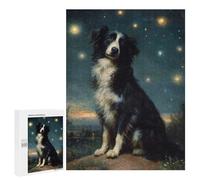 Puzzle Per Adolescenti 500 PCS Puzzle Dog Under The Stars Puzzle Per Adulti Gioco Per Famiglie Un'opera D'arte Per Compleanno, Natale 500 PCS