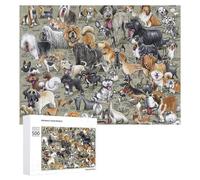 Puzzle Per Adolescenti 500 PCS Puzzle Explore 100+ Dog Breeds A Visual Guide to Canine Diversity Puzzle Per Adulti Giocattoli Antistress Sfida Difficile Regali Unici Per Compleanno 500 PCS