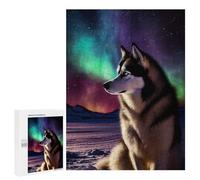 Puzzle Per Adolescenti 500 PCS Puzzle Husky Aurora Puzzle Per Adulti Giocattoli Antistress Sfida Difficile Regali Unici Per Compleanno 500 PCS