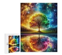 Puzzle Per Adolescenti 500 PCS Puzzle Rainbow Tree Cosmic Puzzle Per Adulti Gioco Per Famiglie Un'opera D'arte Per Compleanno, Natale 500 PCS
