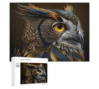 Puzzle Per Adolescenti 500 PCS Puzzle Whispering Shadows The Majestic Great Horned Owl Puzzle Per Adulti Giocattoli Antistress Sfida Difficile Regali Unici Per Compleanno 500 PCS