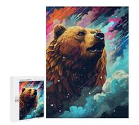 Puzzle Per Adolescenti 500 PCS Rainbow Bear Sky Art Print Puzzle Per Adolescenti Analisi E Logica Difficile E Stimolante Ottimo Regalo Per I Giocatori 500 PCS