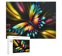 Puzzle Per Adolescenti 500 PCS Rainbow Butterfly Artwork Puzzle, Gioco Rompicapo, Regalo Di Compleanno, Attività Divertenti Da Fare A Casa, 500 PCS
