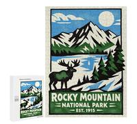 Puzzle Per Adolescenti 500 PCS Rocky Mountain National Park Poster Puzzle Per Adolescenti Sfida Difficile Allena La Tua Mente E Le Tue Mani Rompicapo Giochi Per Famiglie 500 PCS