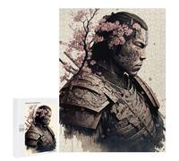 Puzzle Per Adolescenti 500 PCS Samurai Warrior with Cherry Blossoms-4 Puzzle Per Adulti Attività Per Famiglie Interazione Genitore-figlio Gioco Dal Design Bellissimo 500 PCS