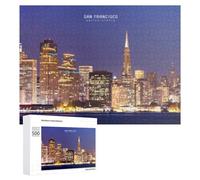 Puzzle Per Adolescenti 500 PCS San Francisco Skyline at Night Puzzle Divertenti Da Assemblare, Modelli, Regali Unici Per Compleanno E Natale 500 PCS
