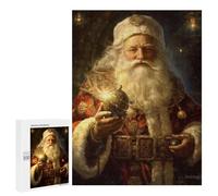 Puzzle Per Adolescenti 500 PCS Santa Claus Holding Magic Lantern Puzzle Per Adolescenti Migliora La Memoria Per Compleanno, Natale Bellissimo Gioco Dal Design 500 PCS