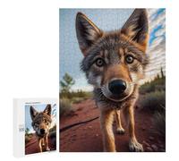Puzzle Per Adolescenti 500 PCS Selfie of A Young Wolf Puzzle Per Adulti Gioco Rompicapo Assemblaggio Di Modelli Interazione Genitore-figlio 500 PCS