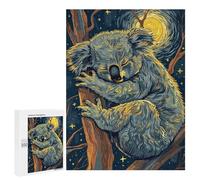 Puzzle Per Adolescenti 500 PCS Sleeping Koala in Starry Night Puzzle Giocattolo Decorazione Da Parete Decorazione Per La Casa Regali Unici Di Compleanno E Natale 500 PCS