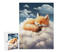 Puzzle Per Adolescenti 500 PCS Sleeping Red Fox Puzzle Per Adulti Giochi Rilassanti Sfida Difficile Attività Divertenti A Casa 500 PCS