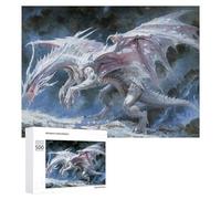 Puzzle Per Adolescenti 500 PCS Snowy Mountain Dragon Artwork Puzzle Antistress Decorazione Per La Casa Regali Unici Per Compleanno E Natale 500 PCS