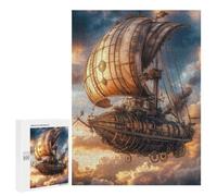 Puzzle Per Adolescenti 500 PCS Steampunk Airship Puzzle Per Adulti Giochi Rilassanti Assemblaggio Di Modelli Interazione Genitore-figlio 500 PCS