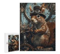 Puzzle Per Adolescenti 500 PCS Steampunk Animal Squirrel Puzzle Per Adulti Giochi Rilassanti Assemblaggio Di Modelli Interazione Genitore-figlio 500 PCS