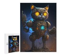 Puzzle Per Adolescenti 500 PCS Steampunk Cat Robot Art Puzzle Per Adulti Giochi Rilassanti Sfida Difficile Attività Divertenti A Casa 500 PCS