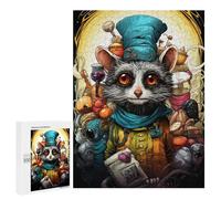 Puzzle Per Adolescenti 500 PCS Steampunk Raccoon Chef Puzzle, Gioco Rompicapo, Regalo Di Compleanno, Attività Divertenti Da Fare A Casa, 500 PCS