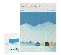 Puzzle Per Adolescenti 500 PCS Svalbard Norway Minimalist Travel Puzzle Per Adulti Giochi Rilassanti Decorazione Murale Attività Divertenti A Casa 500 PCS