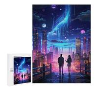 Puzzle Per Adolescenti 500 PCS Technology City Night Puzzle Per Adolescenti Migliora La Memoria Difficile Da Completare Gioco Impegnativo Giocattoli 500 PCS
