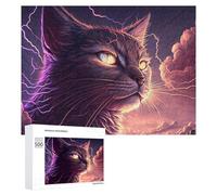 Puzzle Per Adolescenti 500 PCS Thundering Cat Majesty -1 Puzzle Per Adulti Giocattolo Decorazione Da Parete Vacanza A Casa Passatempo Per Compleanno, Natale 500 PCS