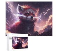 Puzzle Per Adolescenti 500 PCS Thundering Red Panda Artwork Puzzle Per Adulti Giocattolo Decorazione Da Parete Vacanza A Casa Passatempo Per Compleanno, Natale 500 PCS