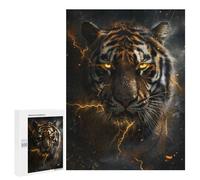 Puzzle Per Adolescenti 500 PCS Tiger Thunder Dark Night Puzzle Giochi Rilassanti Decorazione Per La Casa Regali Unici Per Compleanno 500 PCS