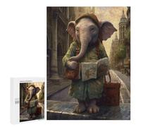 Puzzle Per Adolescenti 500 PCS Travel Guide Elephant Puzzle Per Adulti Giochi Rilassanti Per Divertimento in Famiglia Regali Di Natale E Compleanno 500 PCS