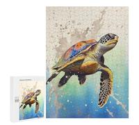 Puzzle Per Adolescenti 500 PCS Turtle Watercolor Puzzle Per Adolescenti Giocattoli Antistress Assemblaggio Di Modelli Regali Unici Per Compleanno E Natale 500 PCS