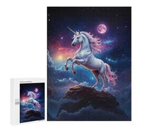 Puzzle Per Adolescenti 500 PCS Unicorn in The Night Sky Puzzle Per Adolescenti Giocattolo Decorazione Da Parete Ma Divertente E Umoristico Unico Compleanno E Regali 500 PCS