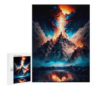 Puzzle Per Adolescenti 500 PCS Volcanic Eruption Reflection Puzzle Per Adulti Giochi Rilassanti Gara Di Velocità Manuale Sfida Da Completare 500 PCS